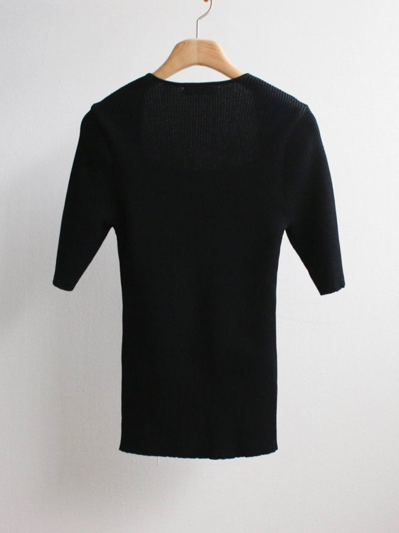 SQUARE NECK HALF SLEEVE KNIT