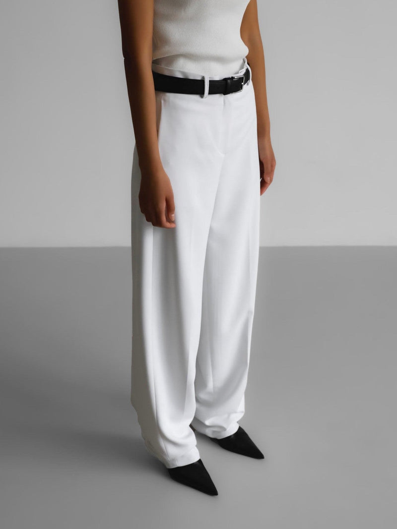 STRAIGHT FIT TAILORED TROUSERS
