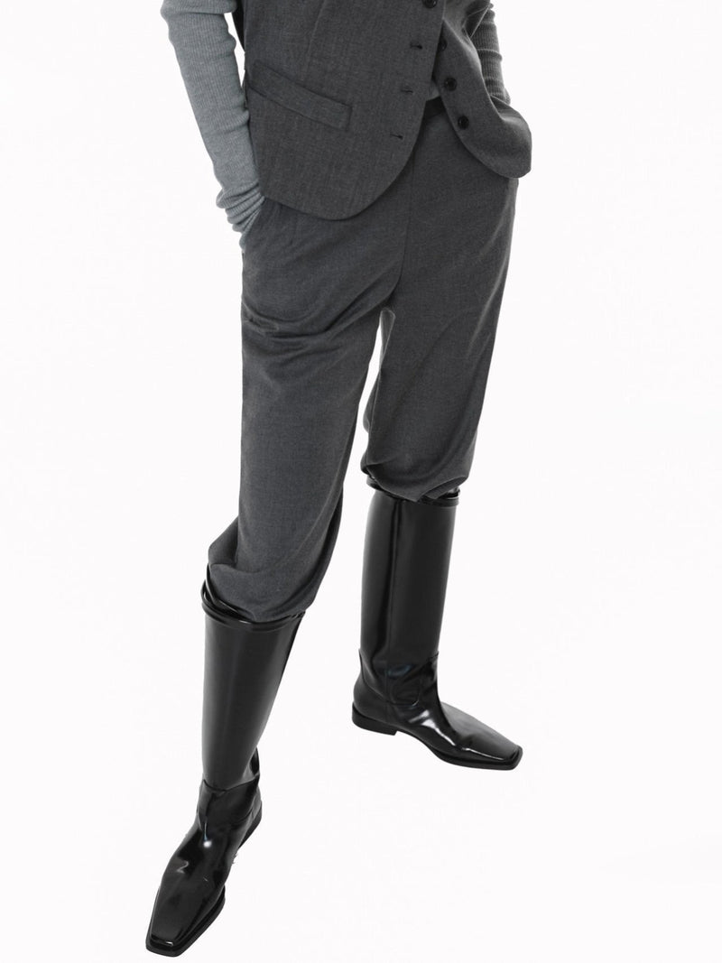 STRAIGHT FIT TAILORED TROUSERS