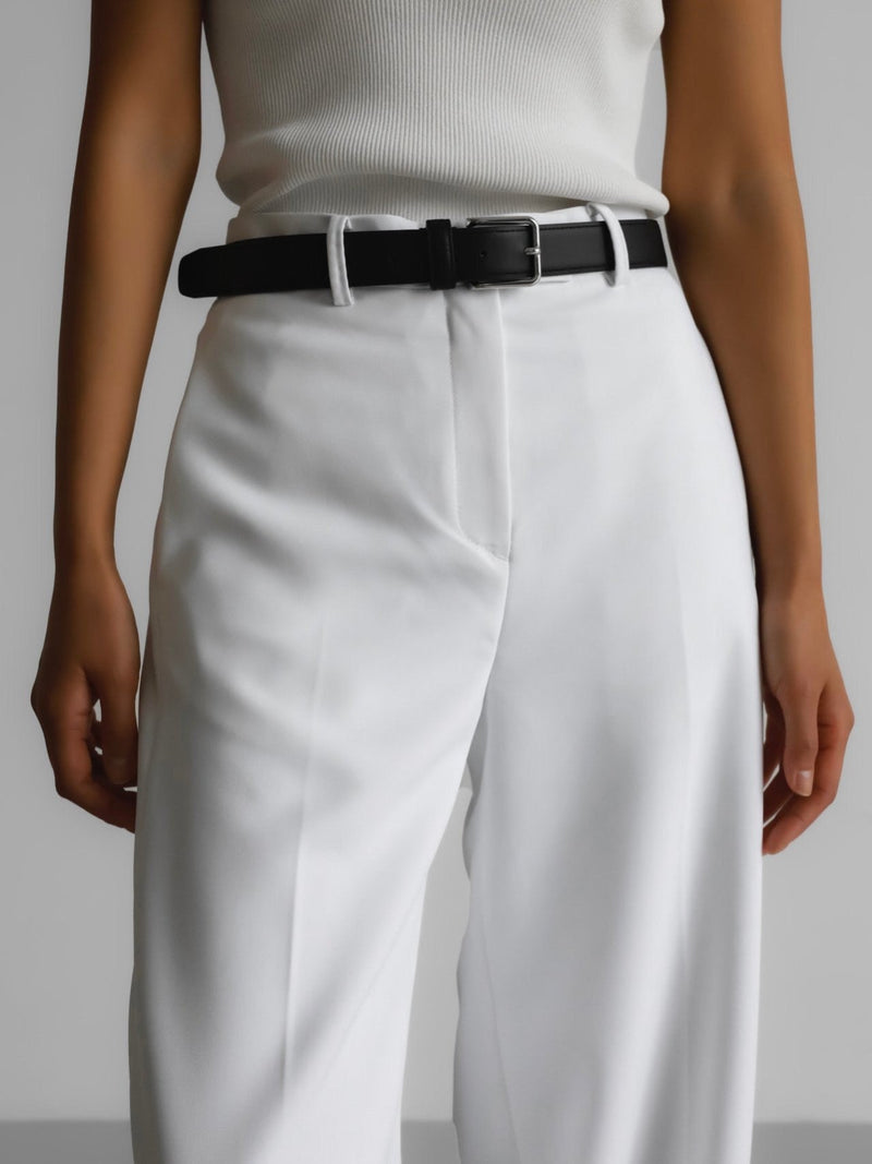 STRAIGHT FIT TAILORED TROUSERS