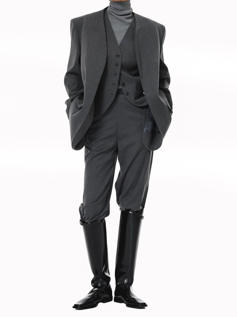 STRAIGHT FIT TAILORED TROUSERS