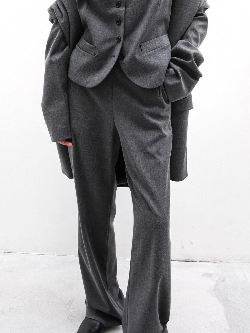 STRAIGHT FIT TAILORED TROUSERS