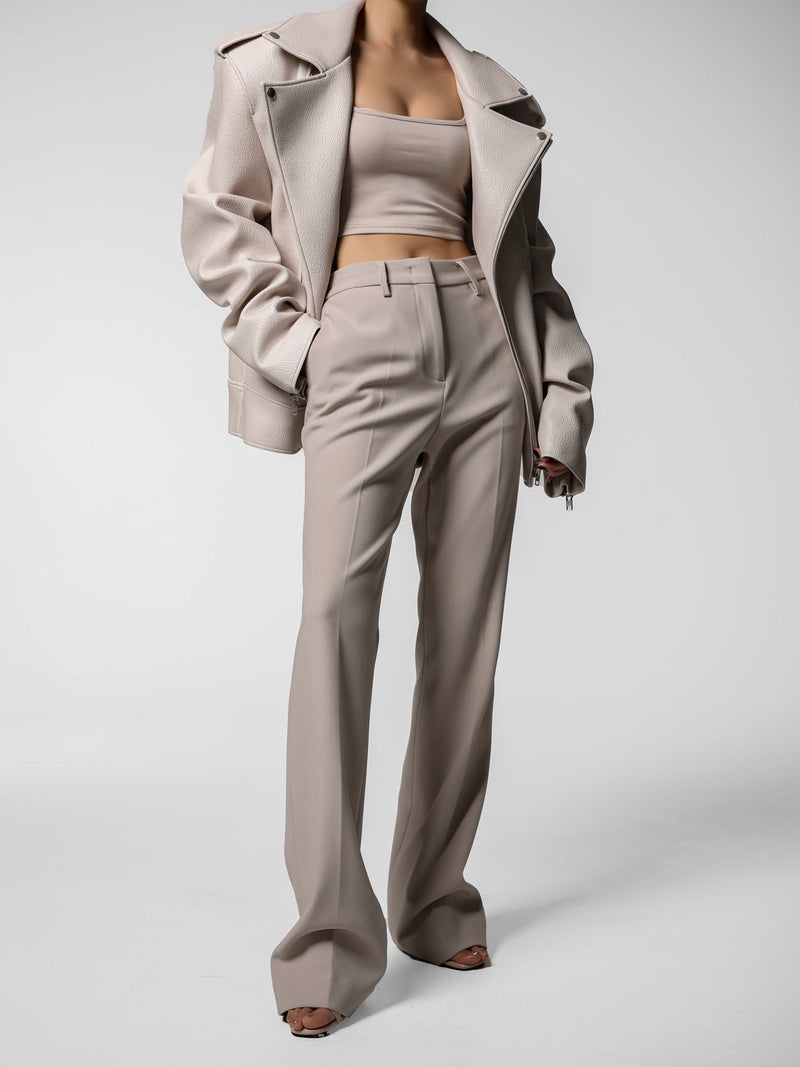 STRAIGHT FIT TUXEDO TROUSERS