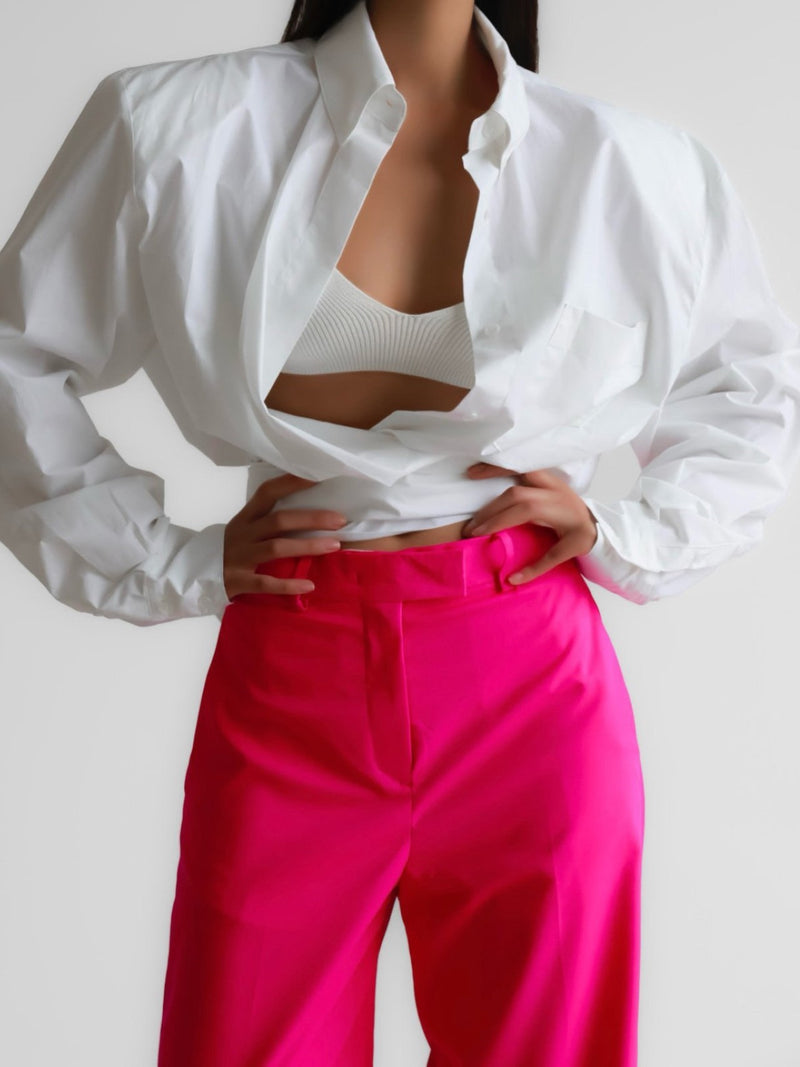 STRAIGHT FIT WIDE TROUSERS