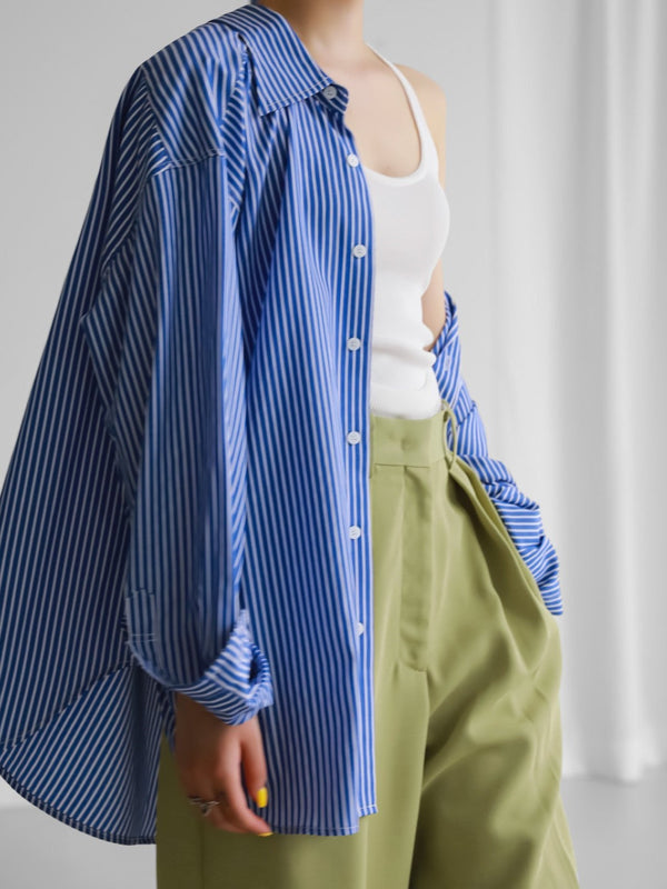 STRIPED POPLIN COTTON SHIRT