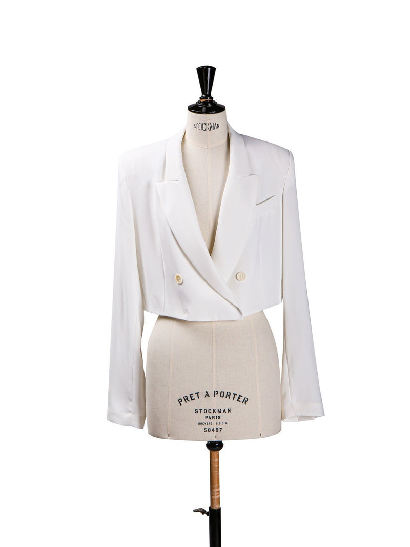 SUMMER CROPPED CREPE BLAZER