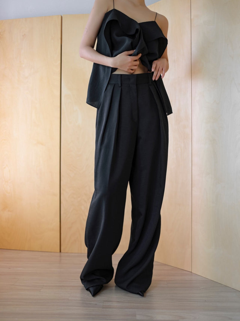 SUMMER DOUBLE PLEATED TROUSERS