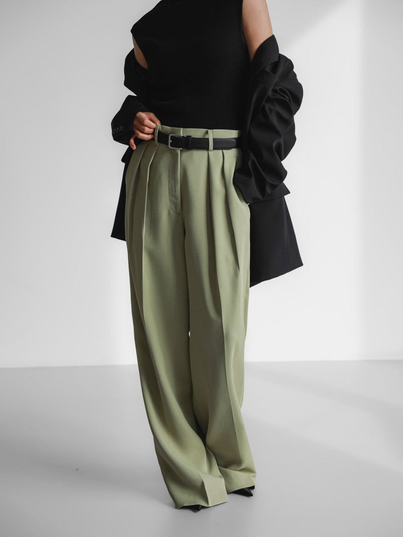 SUMMER DOUBLE PLEATED TROUSERS
