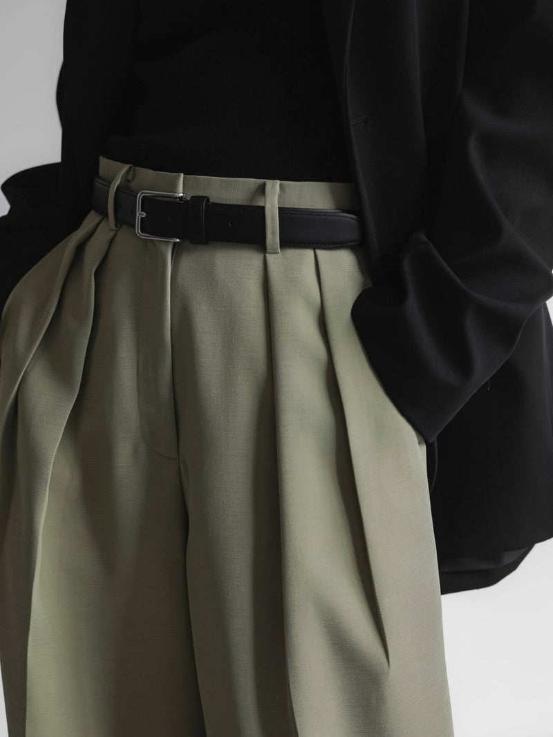 SUMMER DOUBLE PLEATED TROUSERS