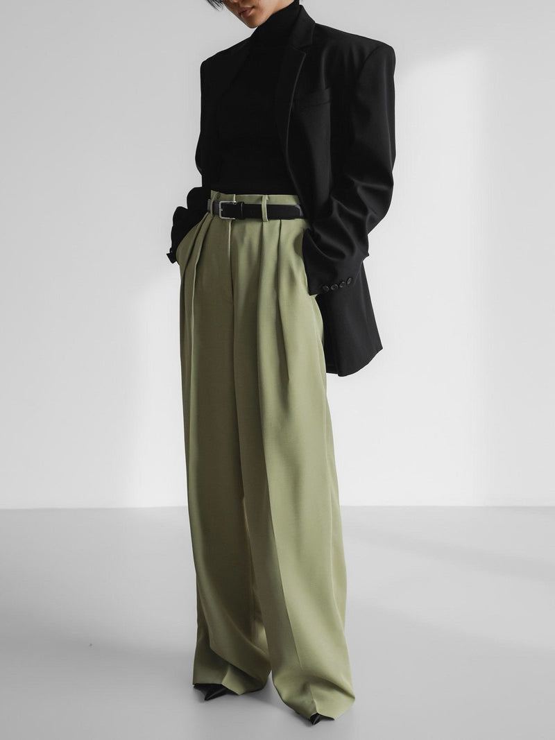 SUMMER DOUBLE PLEATED TROUSERS