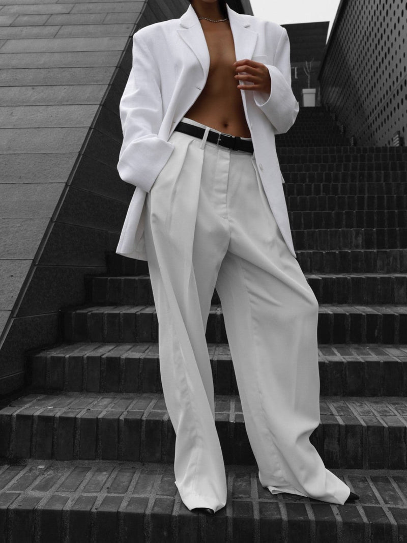 SUMMER DOUBLE PLEATED TROUSERS