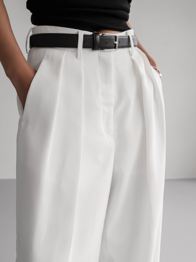 SUMMER DOUBLE PLEATED TROUSERS