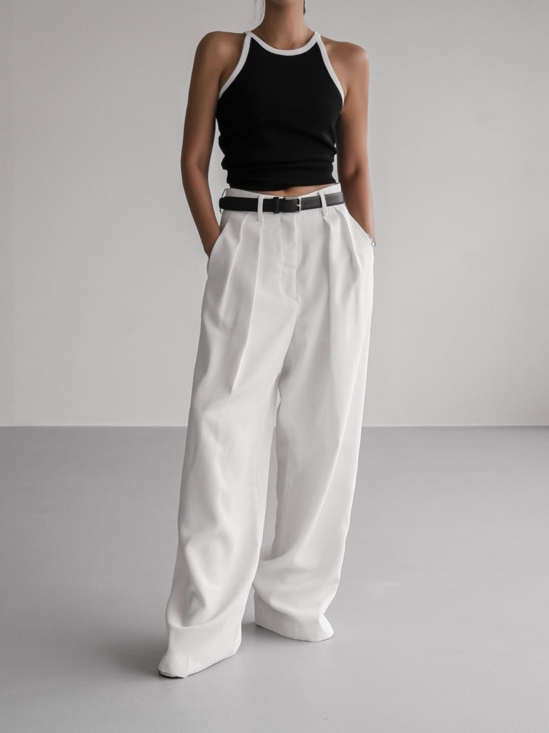 SUMMER DOUBLE PLEATED TROUSERS