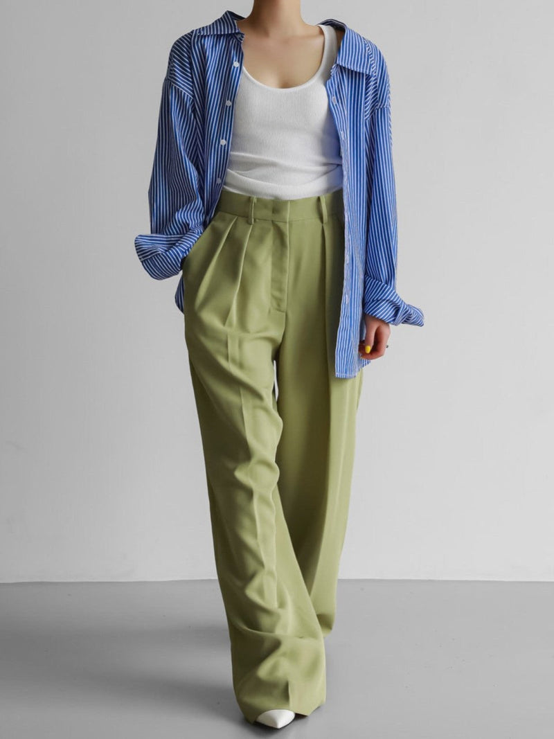 SUMMER DOUBLE PLEATED TROUSERS