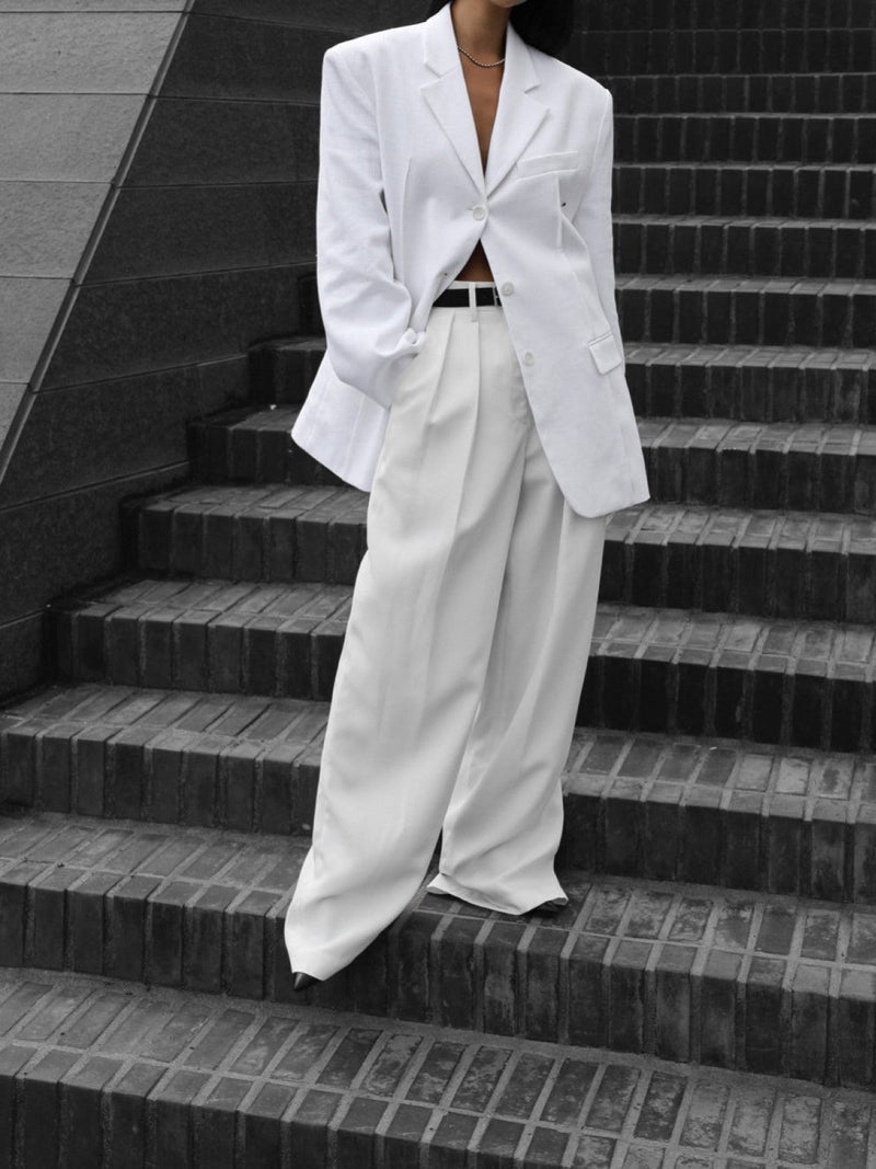 SUMMER DOUBLE PLEATED TROUSERS