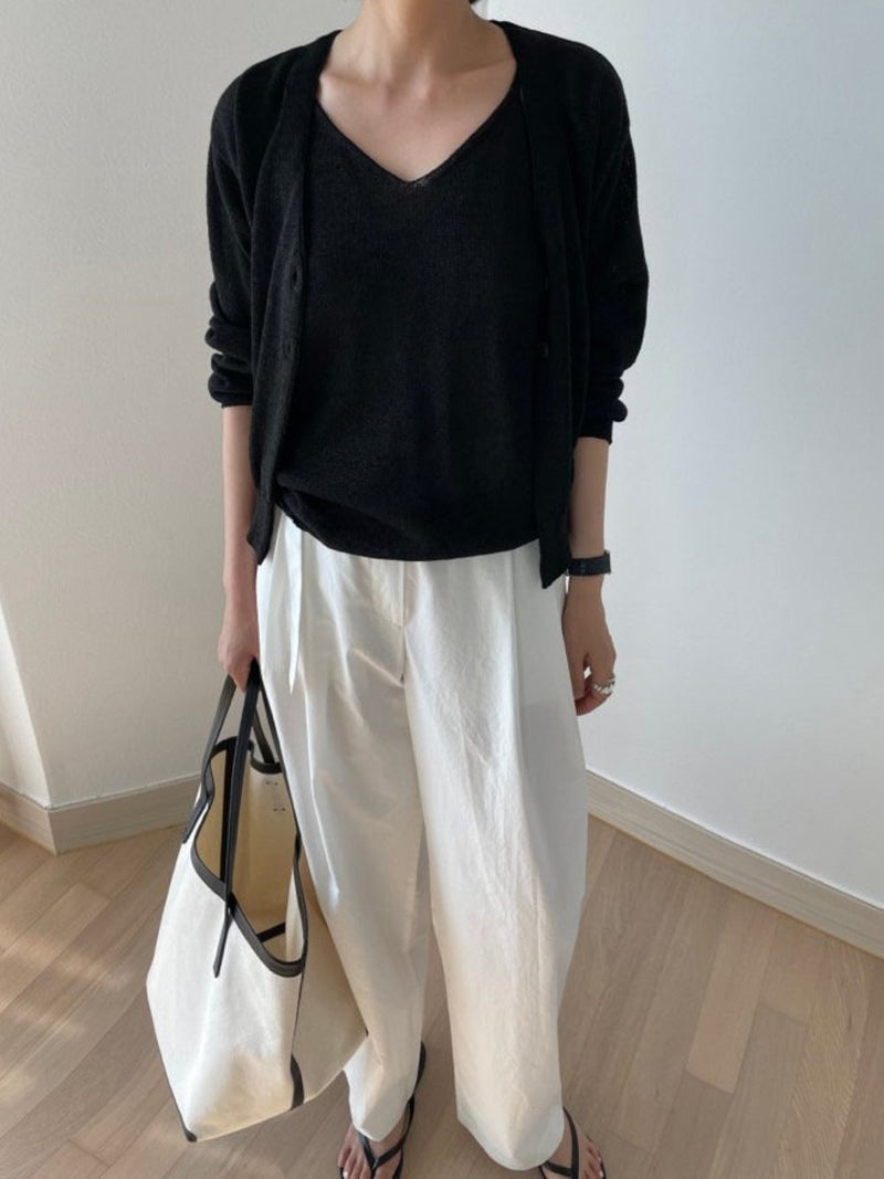 SUMMER HANJI LINEN CARDIGAN