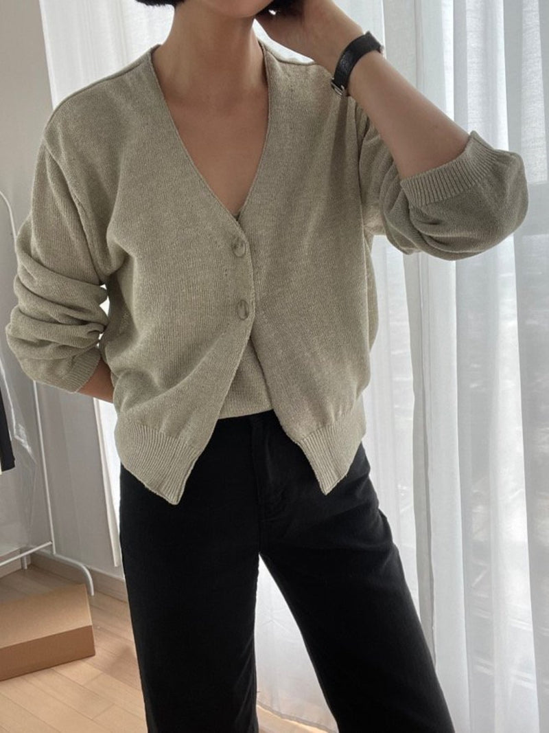 SUMMER HANJI LINEN CARDIGAN
