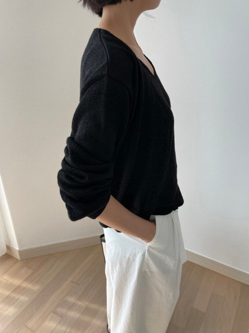 SUMMER HANJI LINEN CARDIGAN