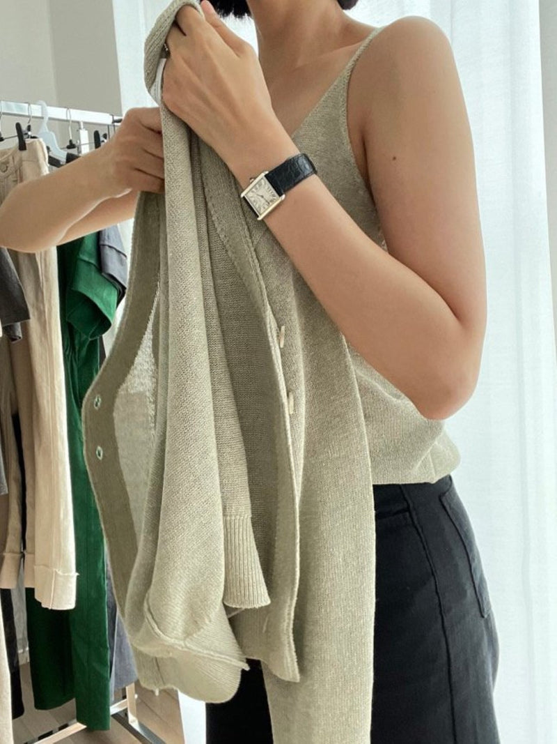 SUMMER HANJI LINEN CARDIGAN