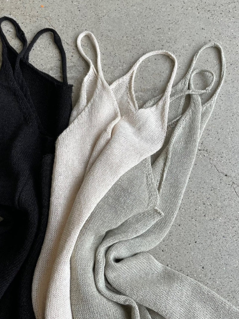 SUMMER HANJI LINEN V NECK TOP
