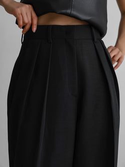 SUMMER DOUBLE PLEATED TROUSERS