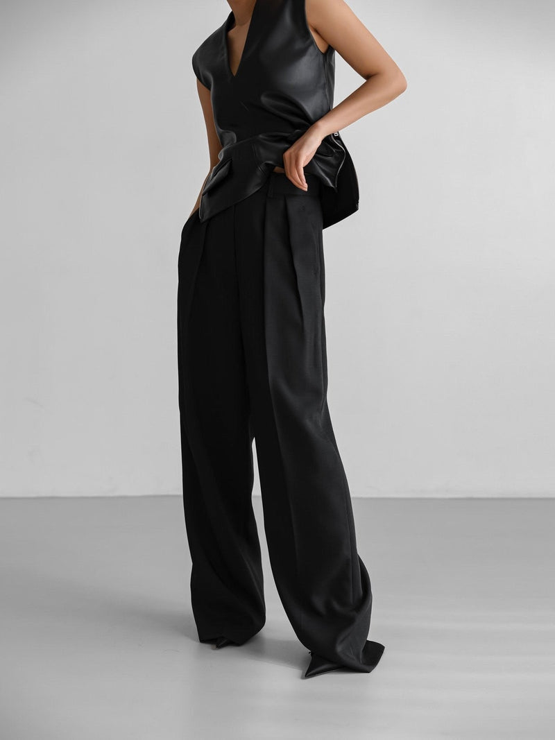 SUMMER DOUBLE PLEATED TROUSERS