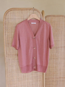 SUMMER V-NECK BUTTON CARDIGAN