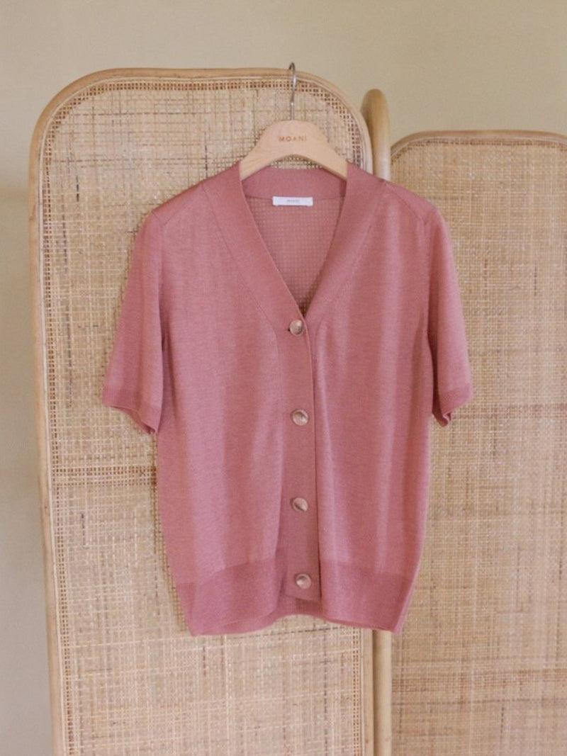 SUMMER V-NECK BUTTON CARDIGAN