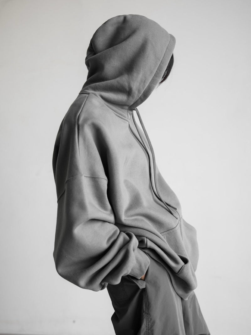 SUPER OVERSIZED PADDED SHOULDER HOODIE