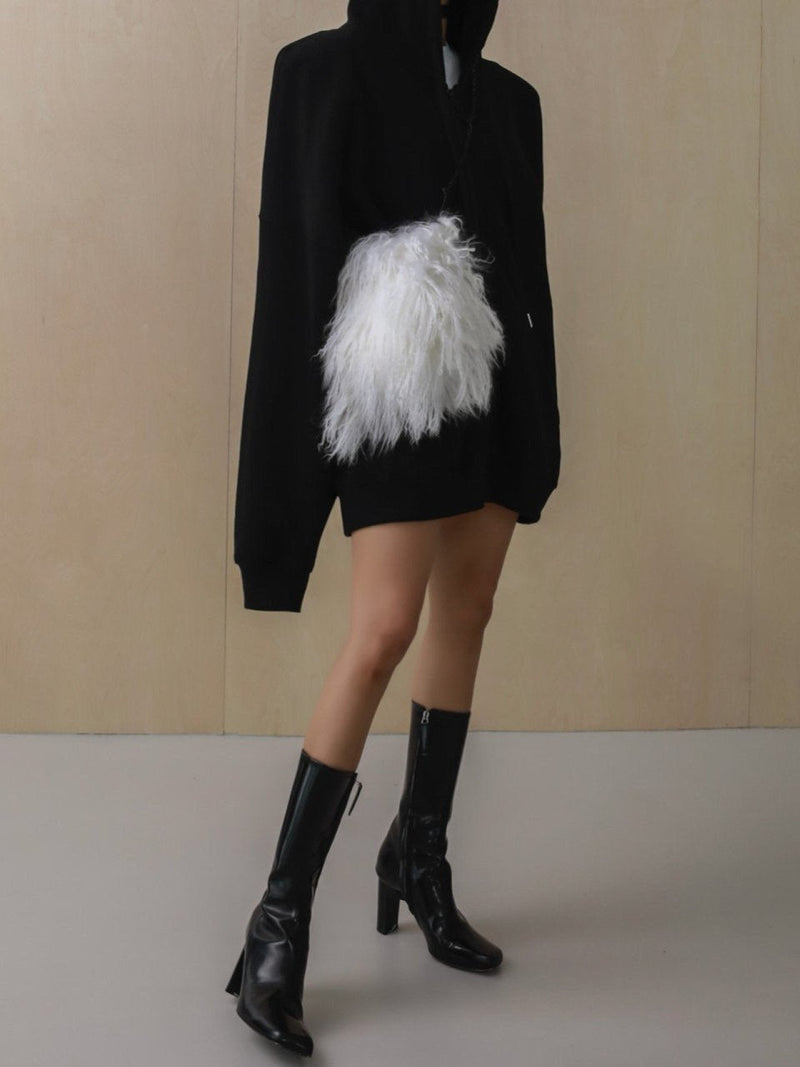 SUPER OVERSIZED PADDED SHOULDER HOODIE
