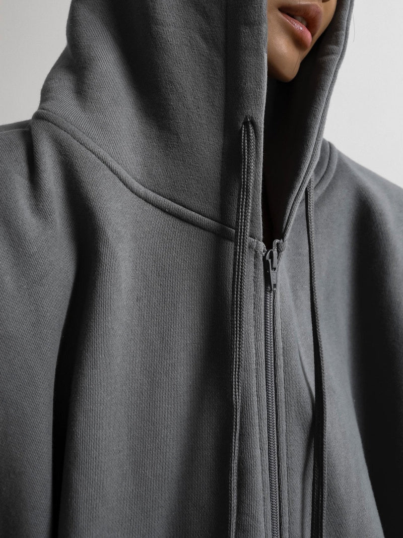 SUPER OVERSIZED PADDED SHOULDER HOODIE