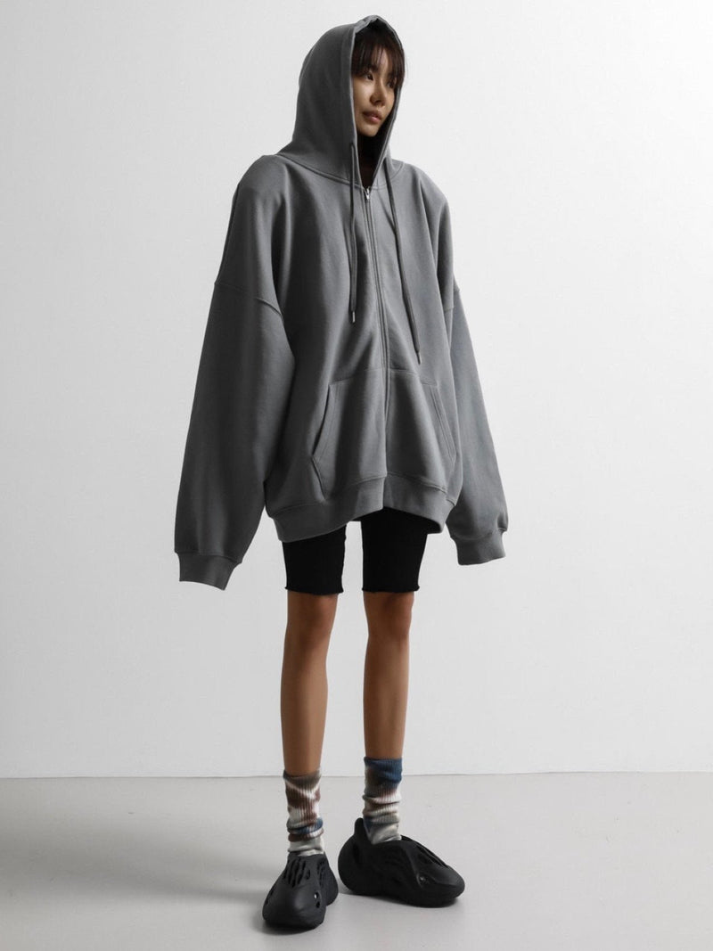 SUPER OVERSIZED PADDED SHOULDER HOODIE