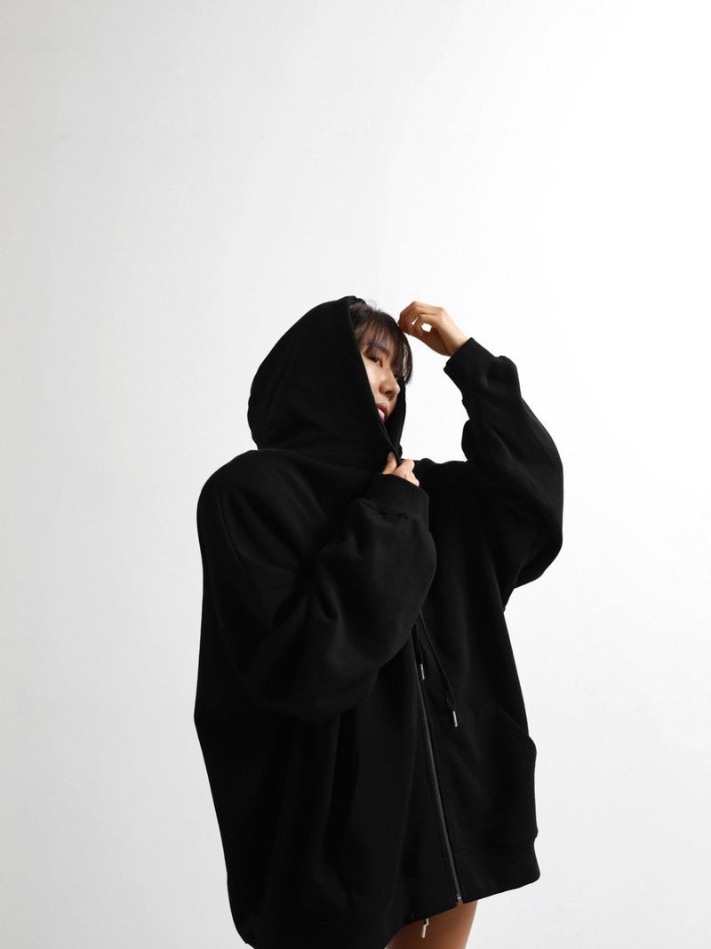 SUPER OVERSIZED PADDED SHOULDER HOODIE