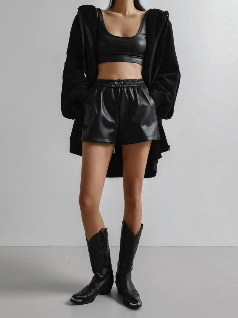 SUPER OVERSIZED PADDED SHOULDER HOODIE