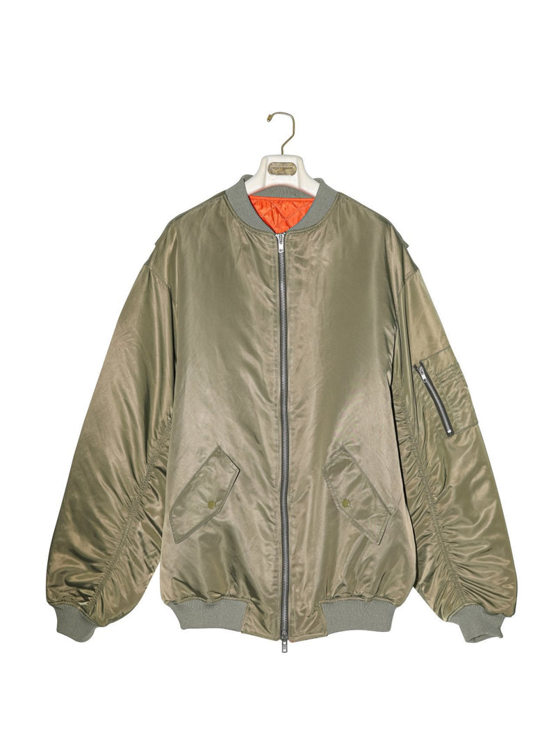 SUPER OVERSIZED ZIPPED BOMBER JACKET