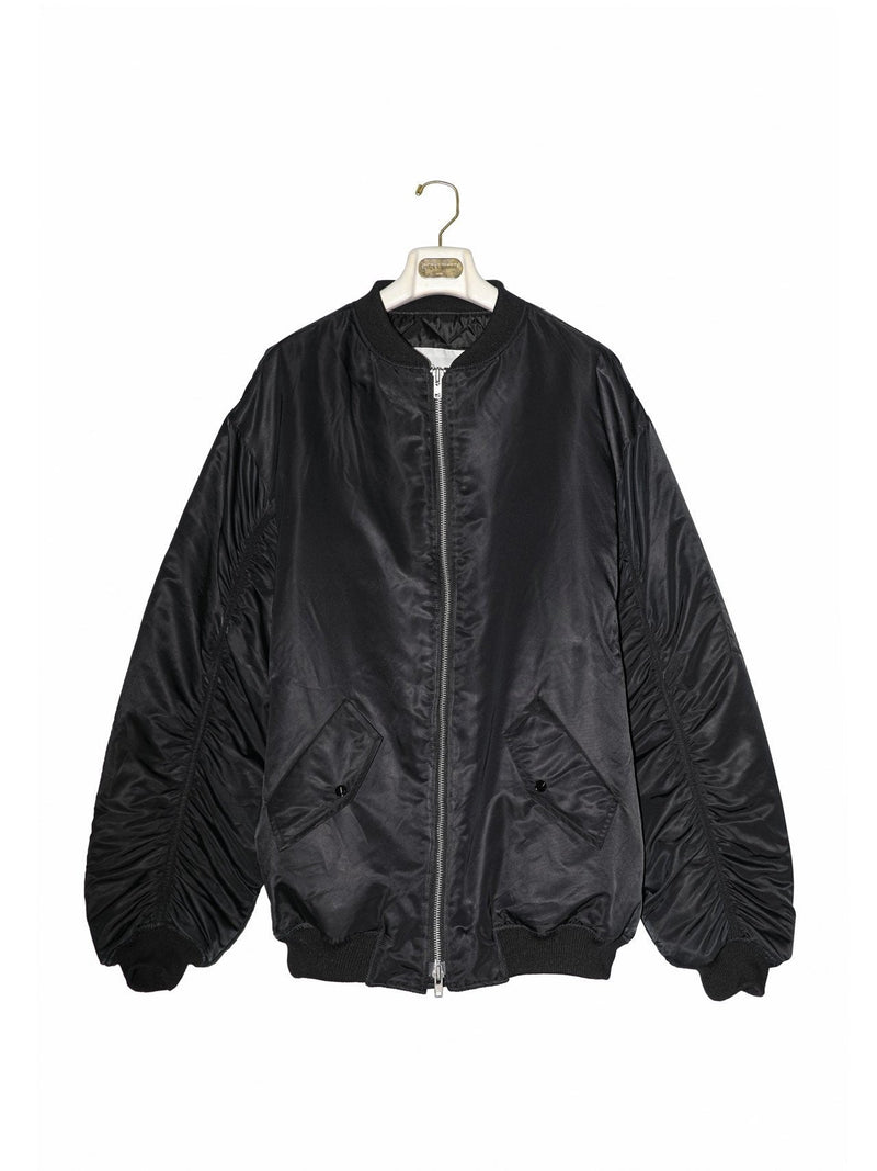 SUPER OVERSIZED ZIPPED BOMBER JACKET