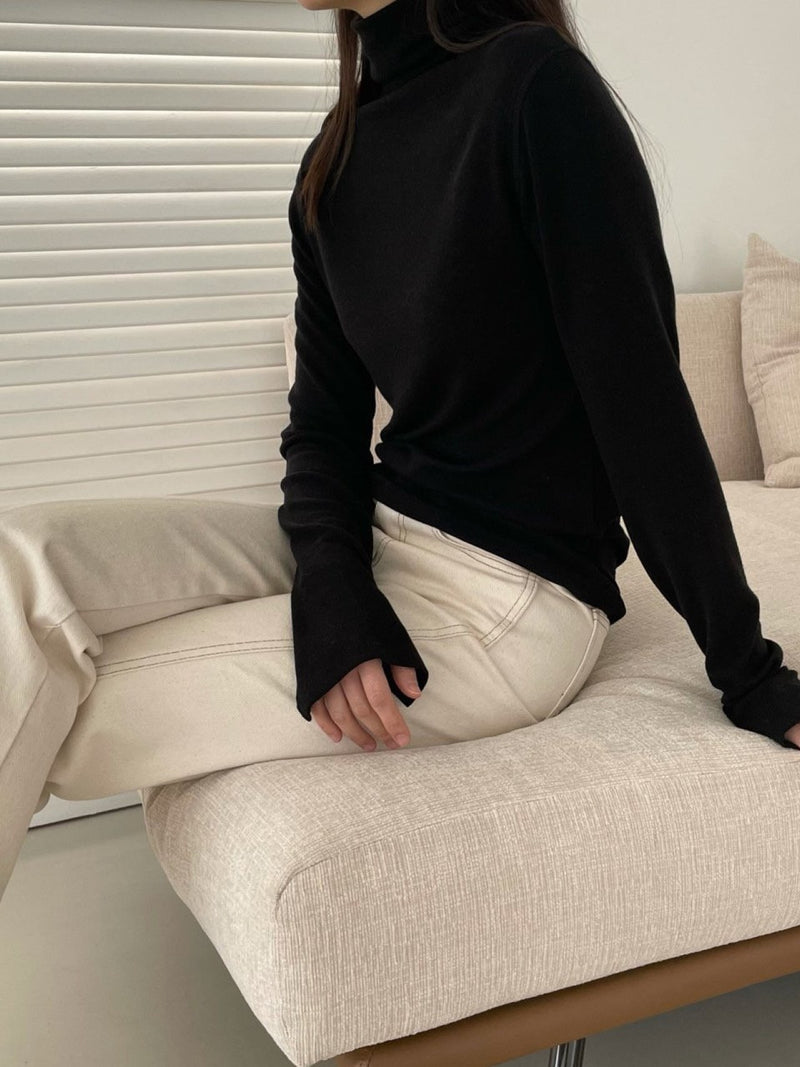 TENCEL WOOL TURTLENECK