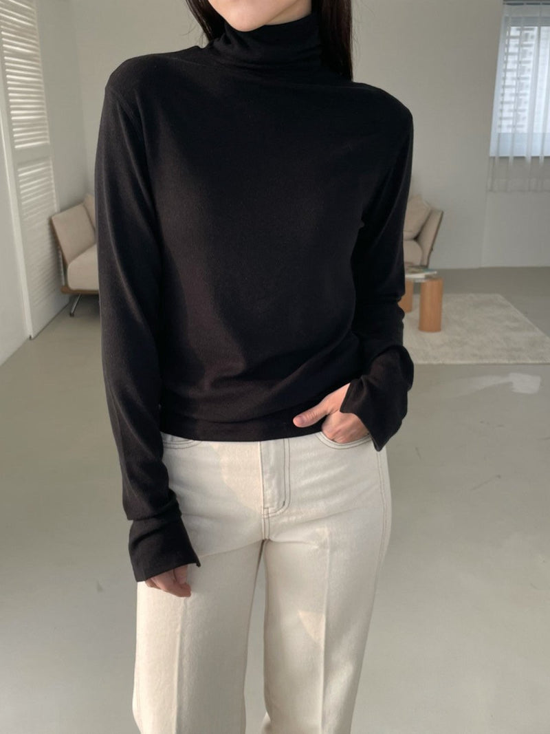 TENCEL WOOL TURTLENECK