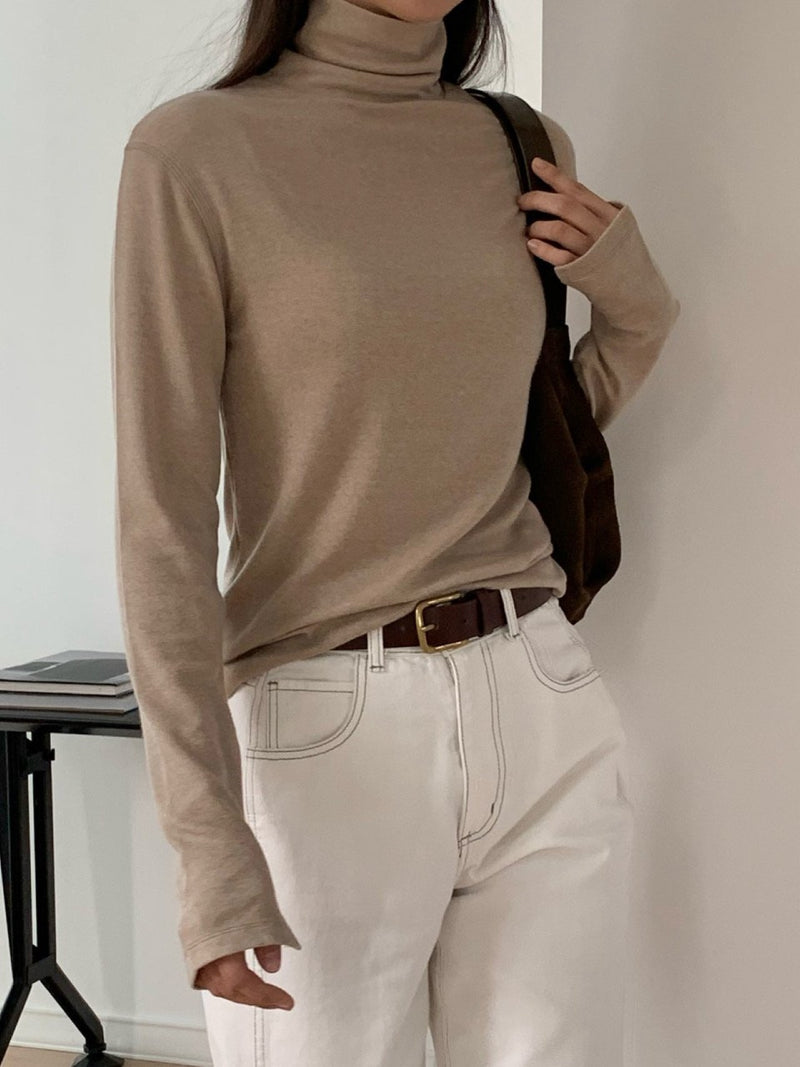 TENCEL WOOL TURTLENECK