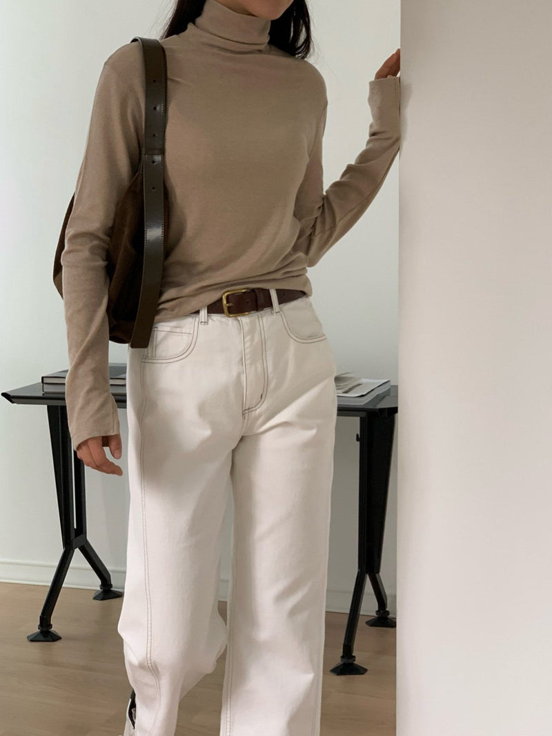 TENCEL WOOL TURTLENECK