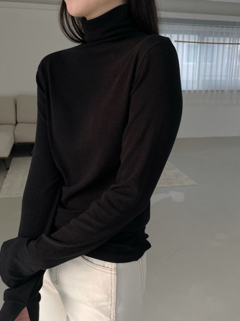 TENCEL WOOL TURTLENECK