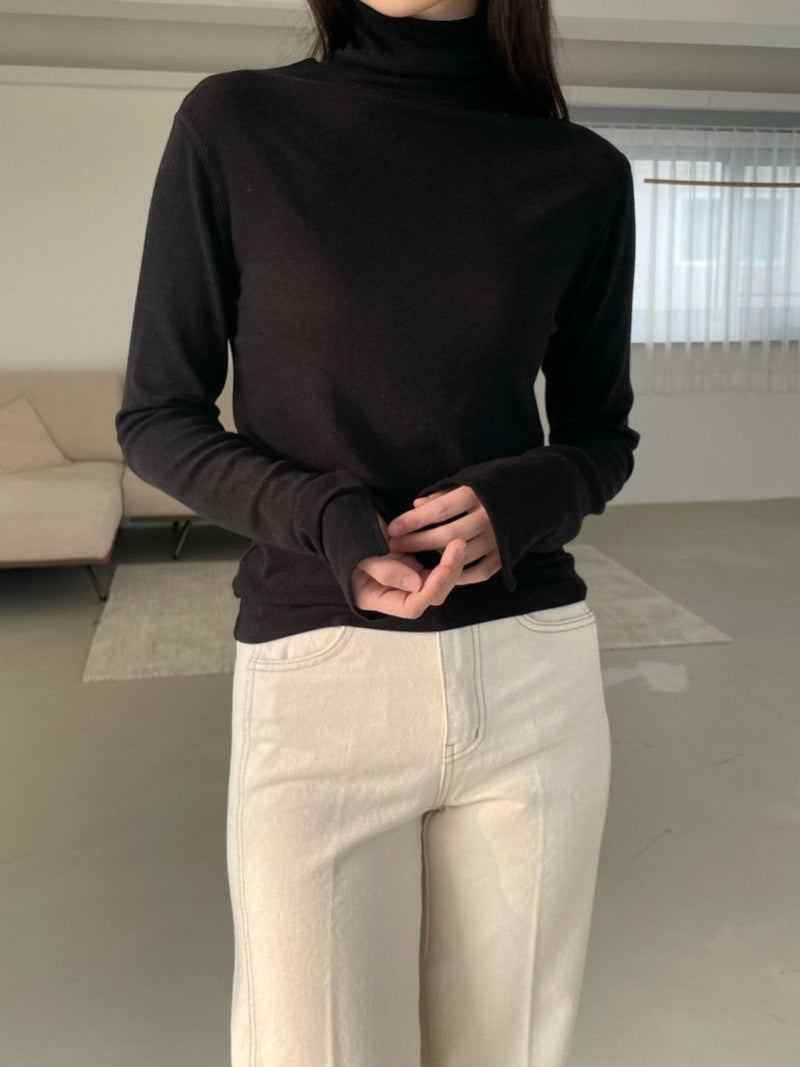 TENCEL WOOL TURTLENECK