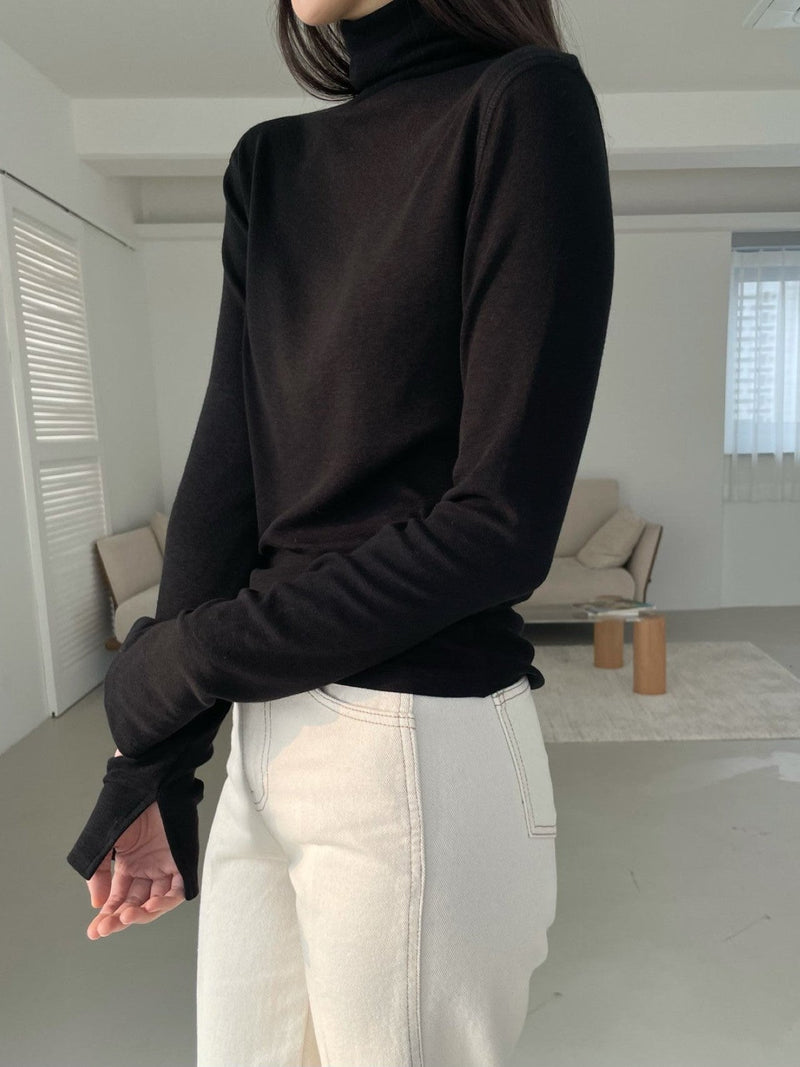 TENCEL WOOL TURTLENECK