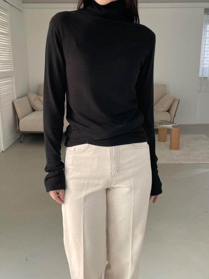 TENCEL WOOL TURTLENECK