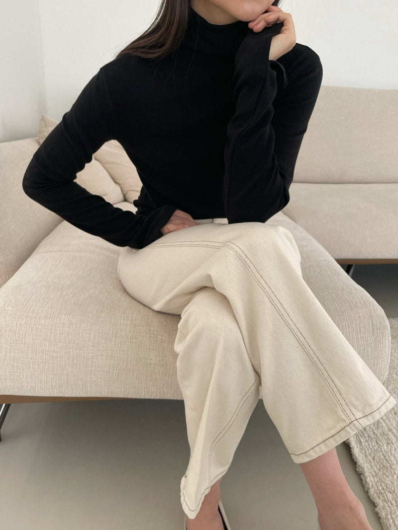 TENCEL WOOL TURTLENECK