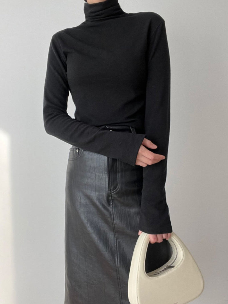 TENCEL WOOL TURTLENECK