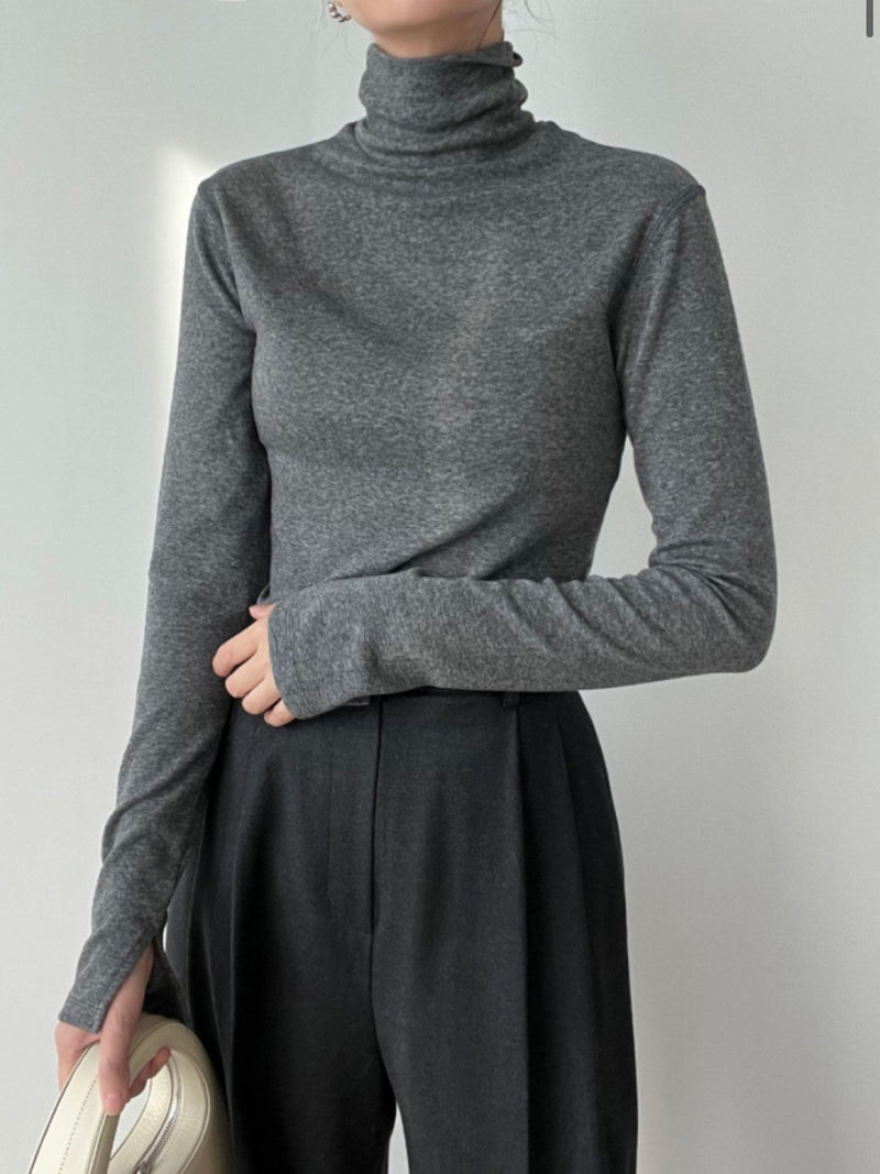 TENCEL WOOL TURTLENECK