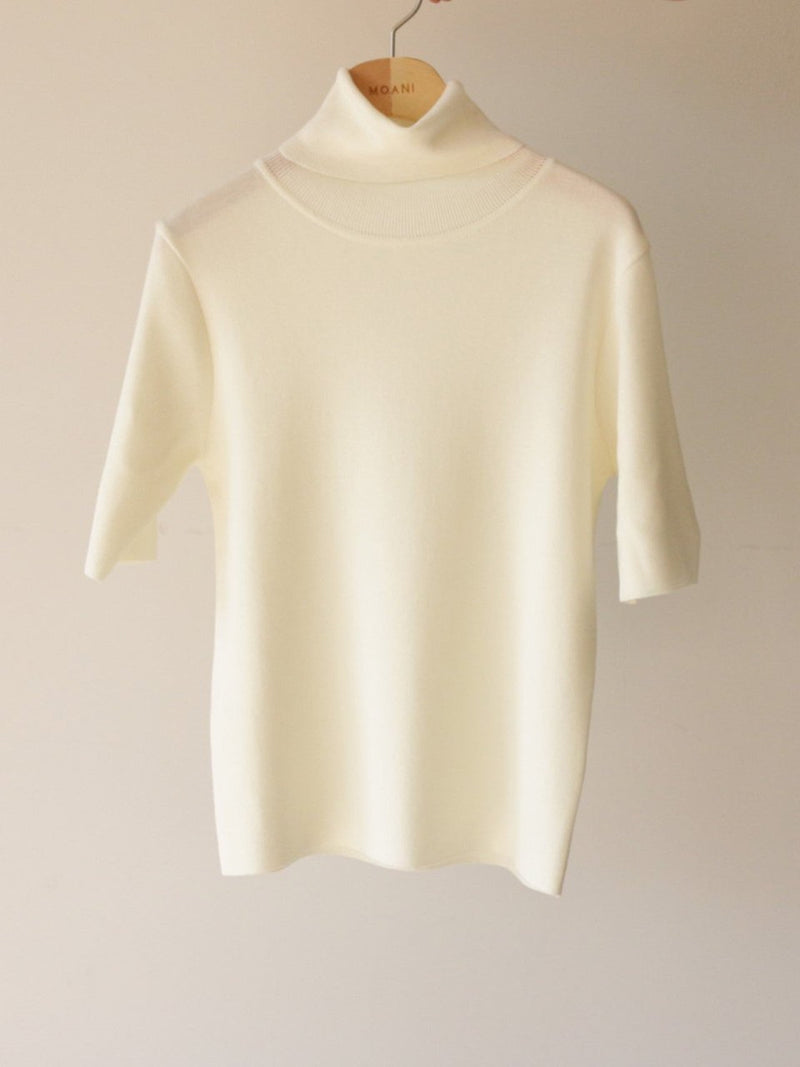 TURTLENECK HALF SLEEVE KNIT