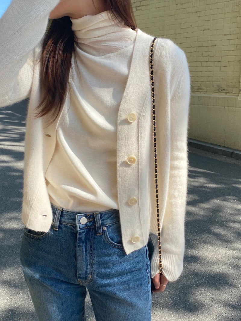 TURTLENECK HALF SLEEVE KNIT