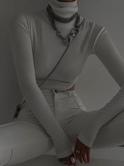 TURTLENECK RIBBED BODY SUIT
